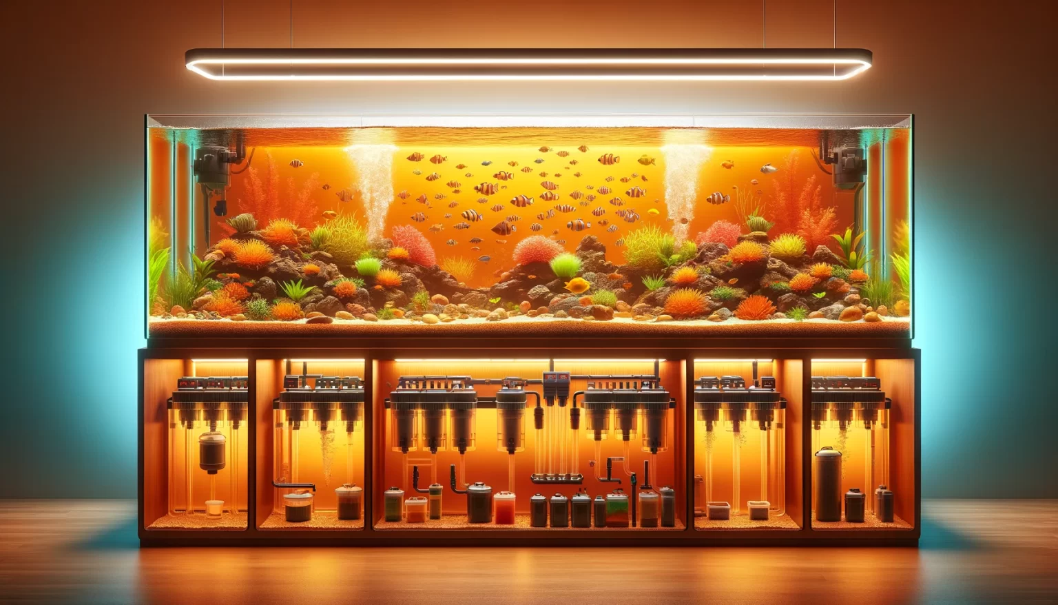 Aquário com Sump: Sistema de filtragem eficiente para peixes Aquário com sump